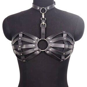 Fashion Gothic Belt Pu Leather Lingerie Chest Harness